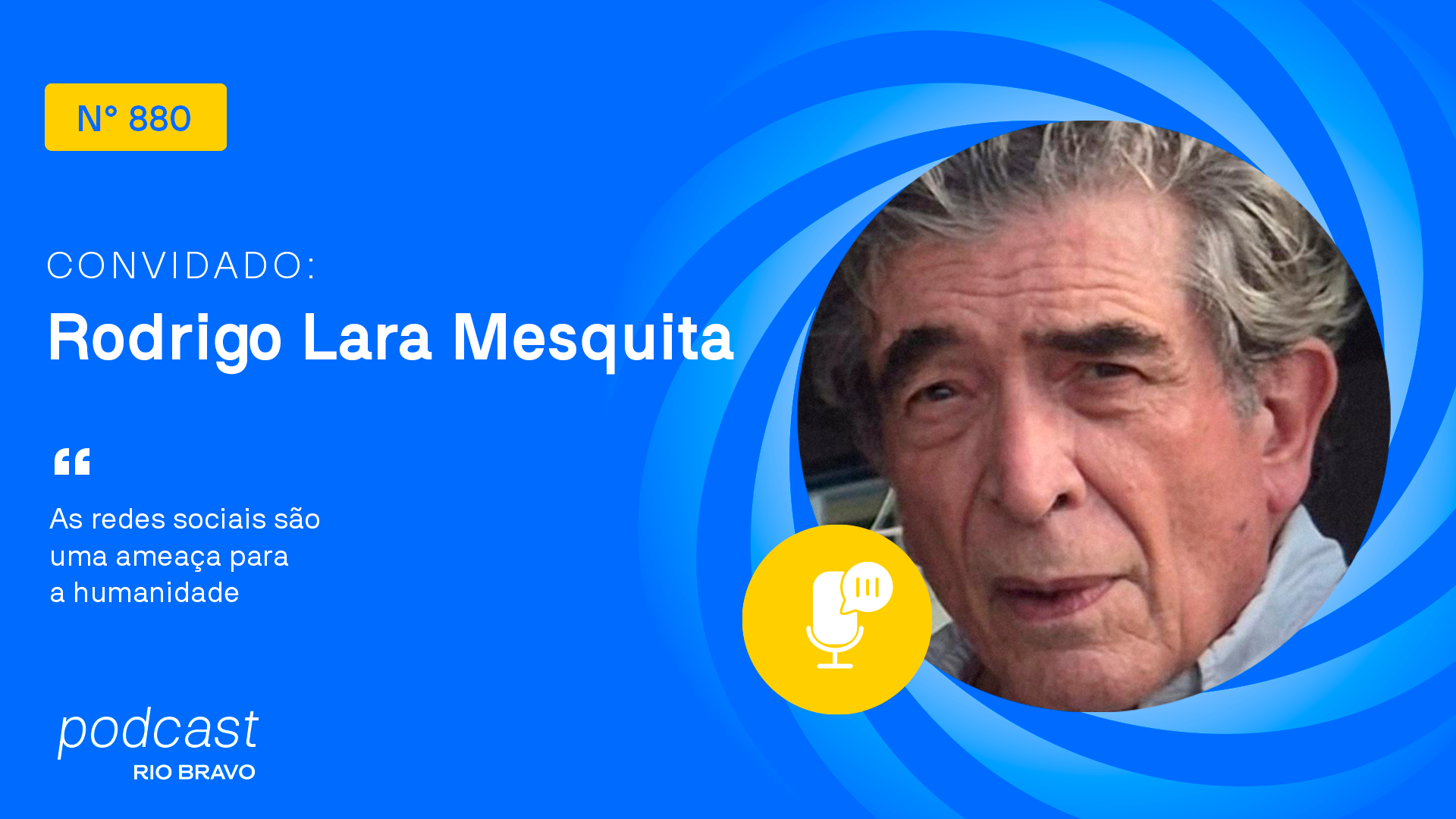 Podcast 880 | Rodrigo Lara Mesquita | “As redes sociais são uma ameaça para a humanidade”